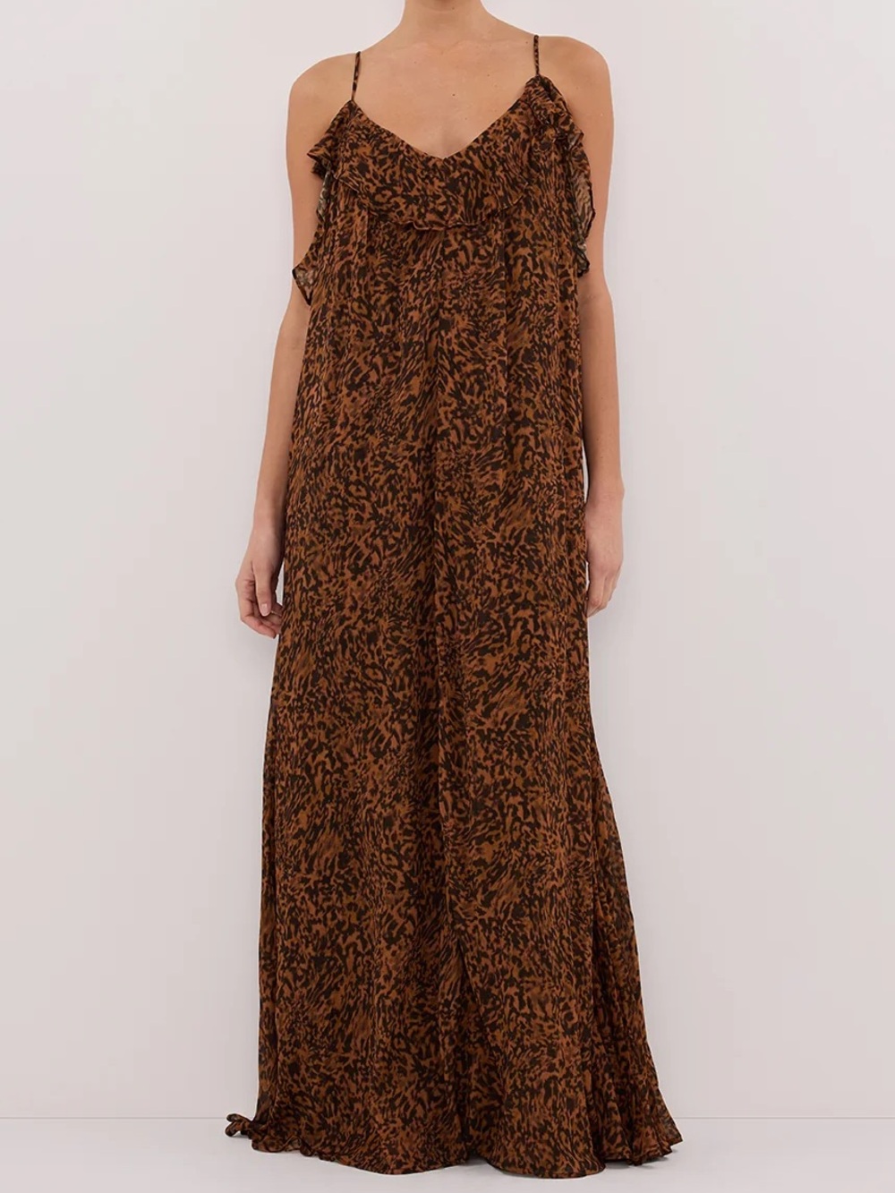 NWT DISSH Terra Capri Rust Sleeveless Maxi Dress US 4